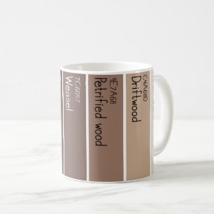 Caneca De Café Paleta de Pintura da Floresta Marrom Chips de Pint