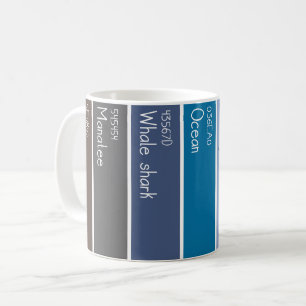 Caneca De Café Paleta de Tinta Oceano Azul Lascas de Tinta 