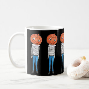 Caneca De Café Palhaço de Cabeça de Abóbora Sinistro Presente Esq