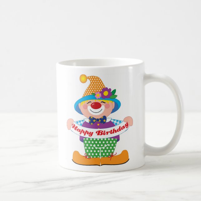 Caneca De Café Palhaço do aniversário (Direita)