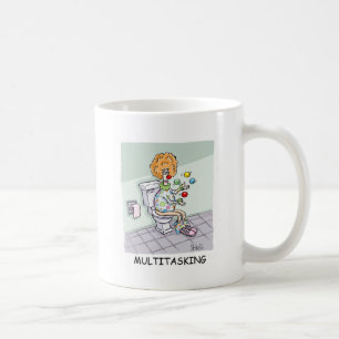 Caneca De Café Palhaço Engraçado de multitarefa em malabarismo