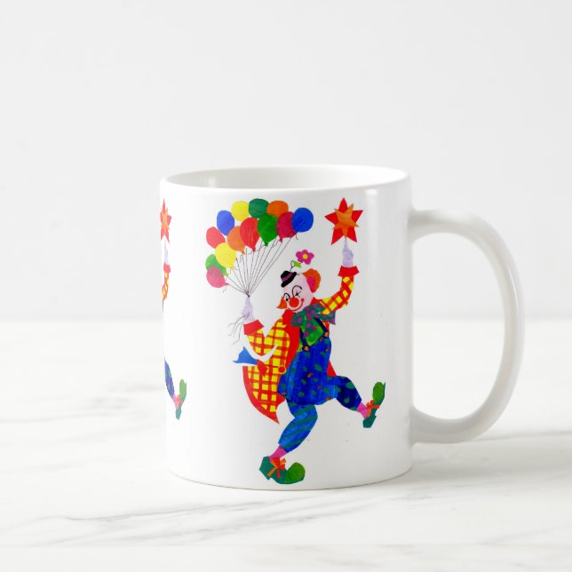 Caneca De Café 'Palhaço' Lã Branca (Direita)