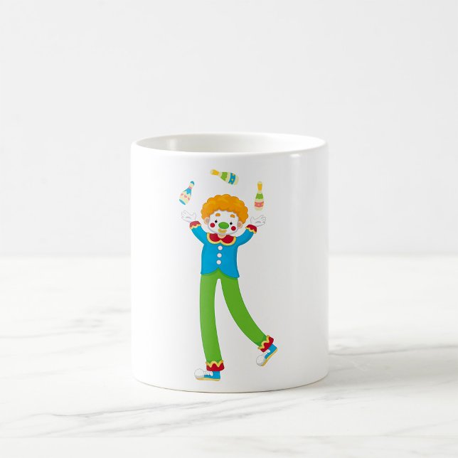 Caneca De Café Palhaço Malabarista (Criador carregado)