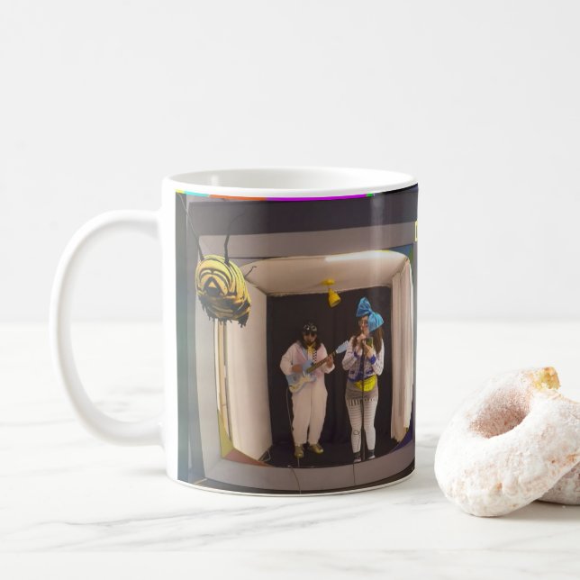 Caneca De Café Palhaços tocam rock (Com Donut)