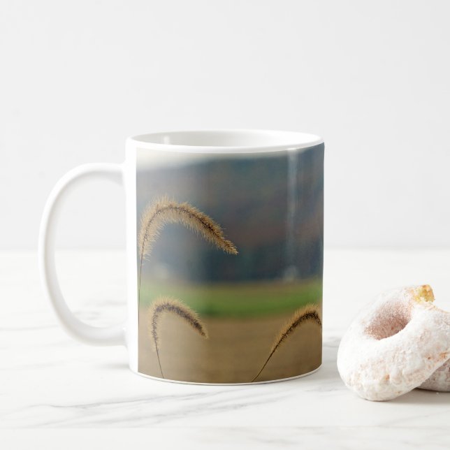 Caneca De Café Palhetas De Sementes De Grama (Com Donut)