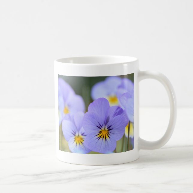 Caneca De Café Pálidas Pálidas Azuis (Direita)