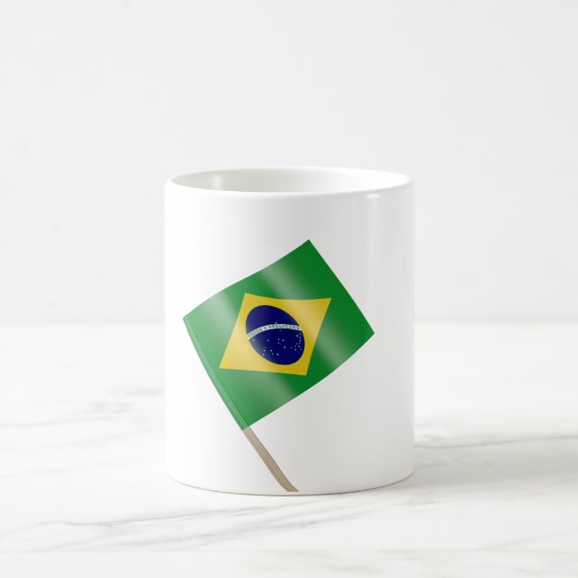 Caneca De Café Palito de dente com bandeira brasileira (Centro)