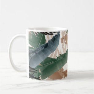 Caneca De Café Palm Banana Deixa a felicidade (Cores de Queda) 1
