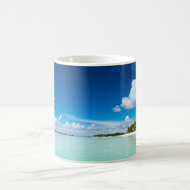 Caneca De Café Palm Beach Céu azul profundo Aquamarina (Centro)