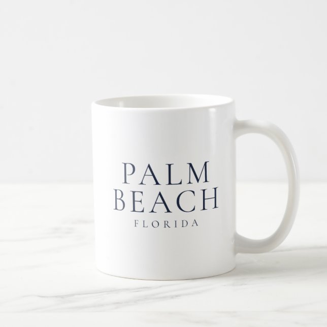 Caneca De Café Palm Beach Florida Preppy Coastal Style (Direita)