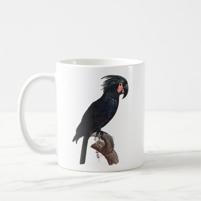 Caneca De Café Palm Cockatoo, Probosciger aterrimus Parrot Co (Esquerda)