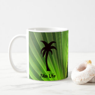 Caneca De Café Palm Life   Palmeira Verde Frente com Palmeira