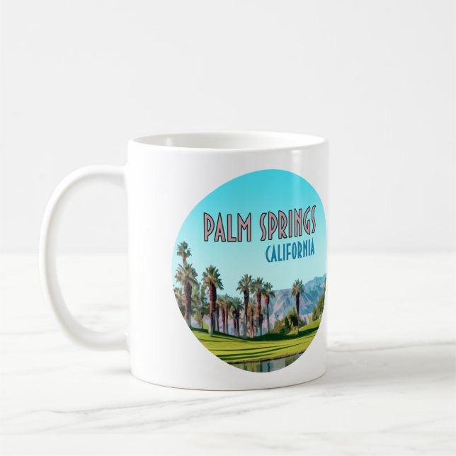 Caneca De Café Palm Primavera California Vintage (Esquerda)