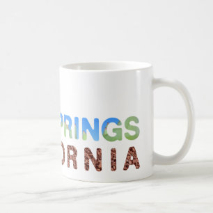 Caneca De Café Palm Primaveras Azul e Verde