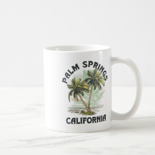 Caneca De Café Palm Springs Califórnia Palmeiras Praia Vintage Pa