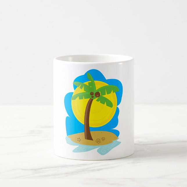 Caneca De Café Palm Tree Beach (Criador carregado)