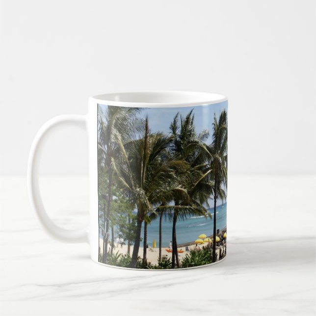 Caneca De Café Palm Trees e Praia em uma Mug de Café (Esquerda)
