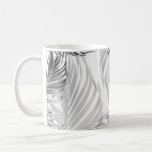 Caneca De Café Palma monocromática Bliss 1 #tropical #arte