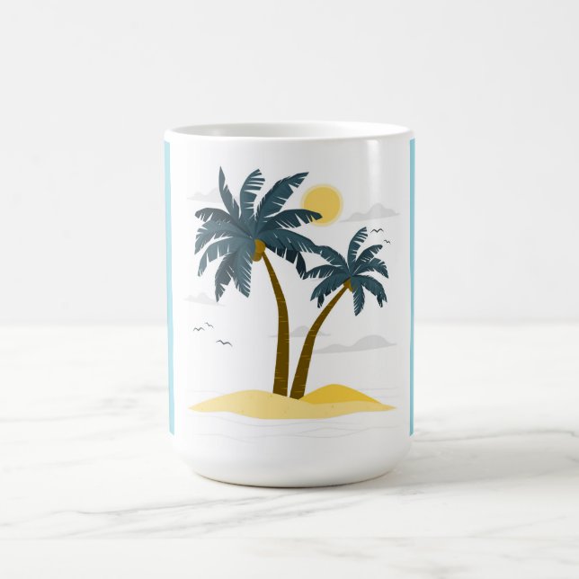 Caneca De Café Palma Tropical de Férias de Praia Cuta (Centro)