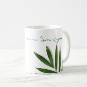 Caneca De Café Palma Verde Tropical Deixa Mug com Nome