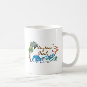Caneca De Café palmas 3d, ondas & por do sol DAYTONA BEACH