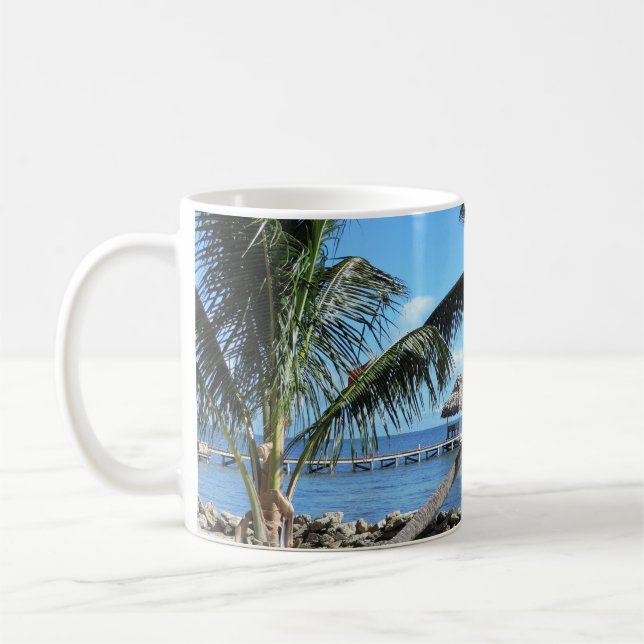 Caneca De Café Palmas e cais em Belize (Esquerda)