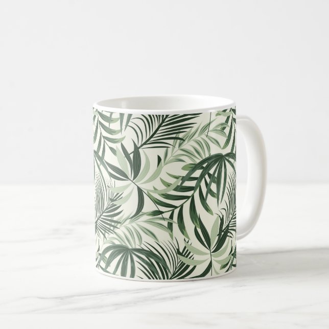 Caneca De Café Palmas tropicais (Frente Esquerda)