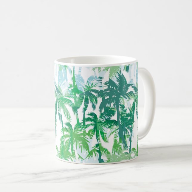 Caneca De Café Palmas tropicais (Frente Esquerda)