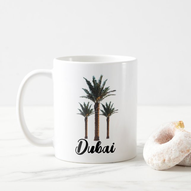 Caneca De Café Palmeira Personalizada (Com Donut)