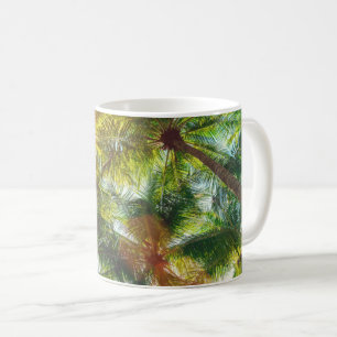 Caneca De Café Palmeiras de coco na praia