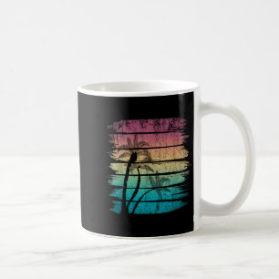 Caneca De Café Palmeiras Retrô Trópico Férias de Verão Tropical