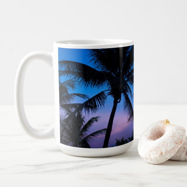 Caneca De Café Palmeiras Sunset (Com Donut)