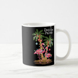 Caneca De Café Palms Flamingo, Luzes De Natal Tropicais
