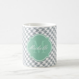 Caneca De Café Paloma Houndstooth Monograma Mug
