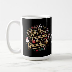 Caneca De Café Pamper Festejo dos Netos Gráficos de Férias Retrô