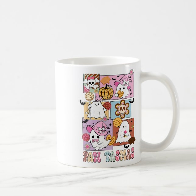 Caneca De Café Pan Tasmas Ghost Pumpkin Spooky Conchas Halloween (Direita)