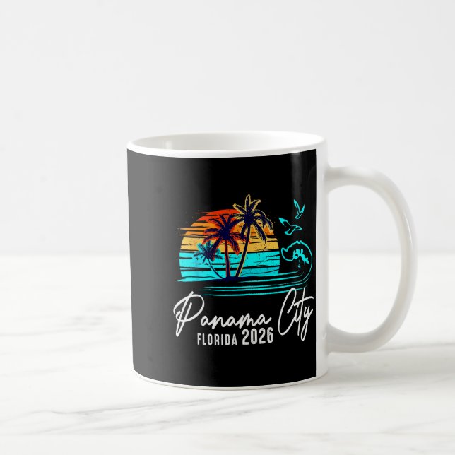 Caneca De Café Panama City Florida 2026 Vacation Matching Family  (Direita)