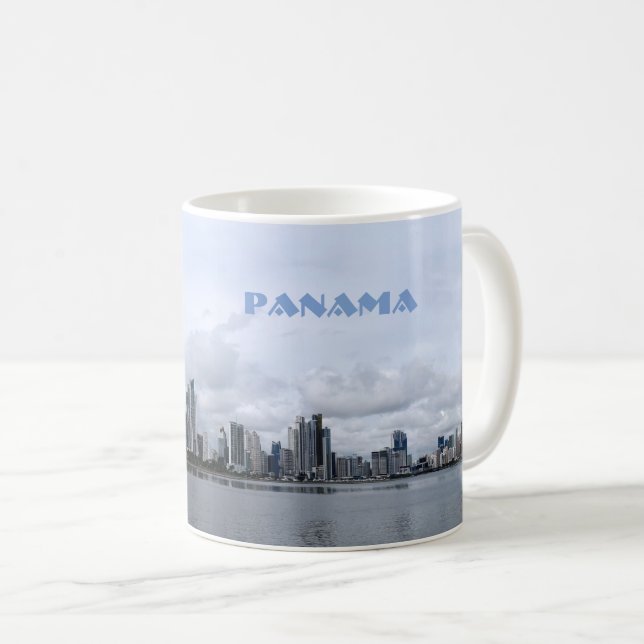 Caneca De Café Panamá Skyline Mug (Frente Esquerda)