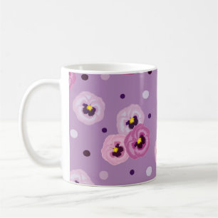 Caneca De Café Pancas cor-de-rosa, padrão sem costura