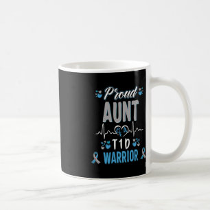 Caneca De Café Pâncreas do Tipo 1 da tia Diabetes orgulhosa do T1