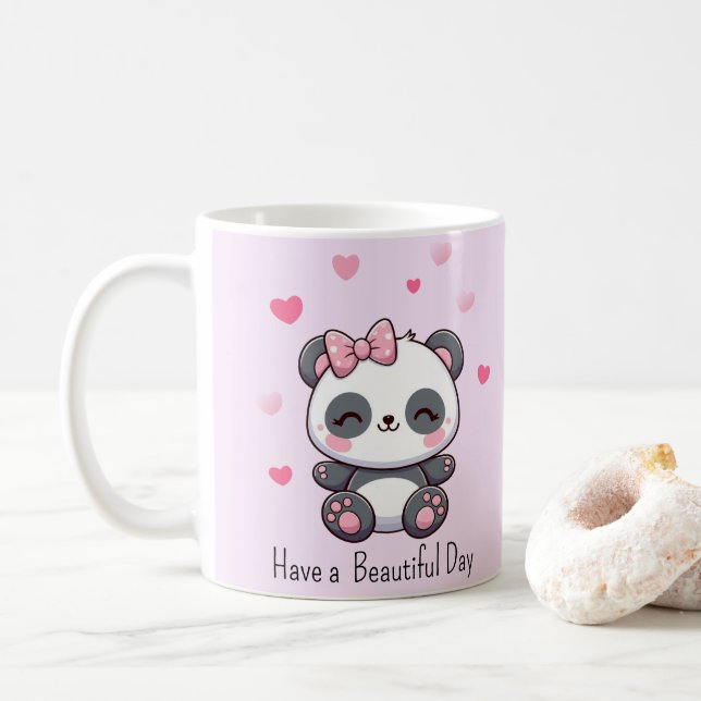 Caneca De Café Panda  (Com Donut)