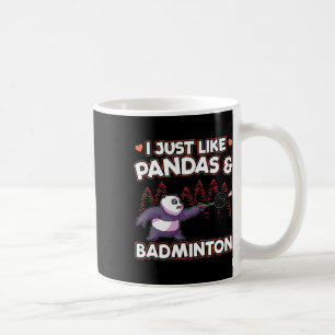 Caneca De Café Panda Badminton Eu Só Amo Pandas