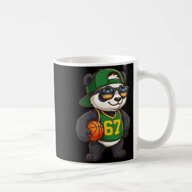 Caneca De Café Panda Basketball 67 Gen Alpha Slang Srts Men Boys  (Direita)