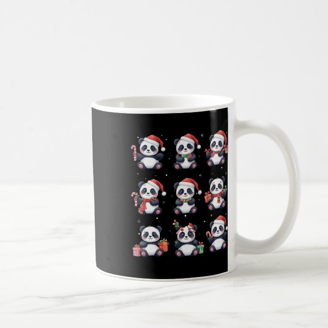Caneca De Café Panda Bear Natal Santa Hat Amante de os animais En (Direita)