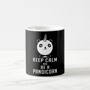 Caneca De Café Panda Bear Pandicorn Mantenha Calma Ideia De Prese