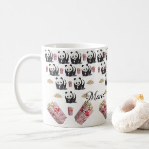 Caneca De Café Panda Bear Popcorn Mug