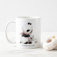 Panda bonitinha com o Scarf Personalize o Tea Part