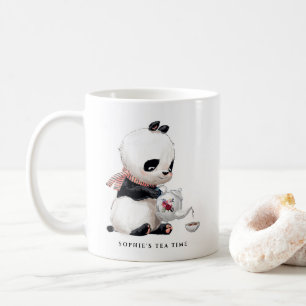 Caneca De Café Panda bonitinha com o Scarf Personalize o Tea Part