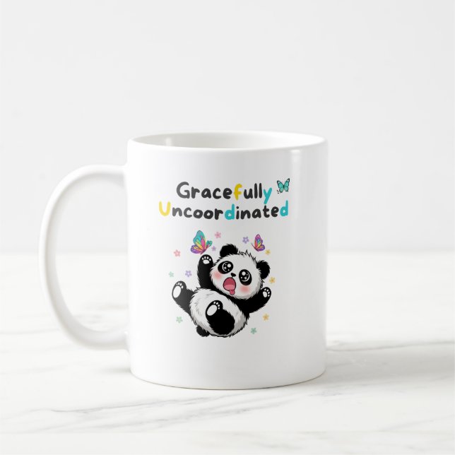 Caneca De Café Panda Bonito Descoordenado com Graça (Esquerda)