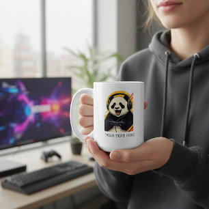 Caneca De Café Panda Bonito Gamer   Presente Divertido de Animal 